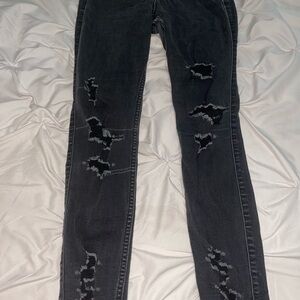 Hollister Black Skinny Distressed Jeans